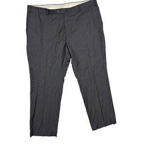Vintage Super 140s Wool & Cashmere Dress Pants Grey Trousers 42x32